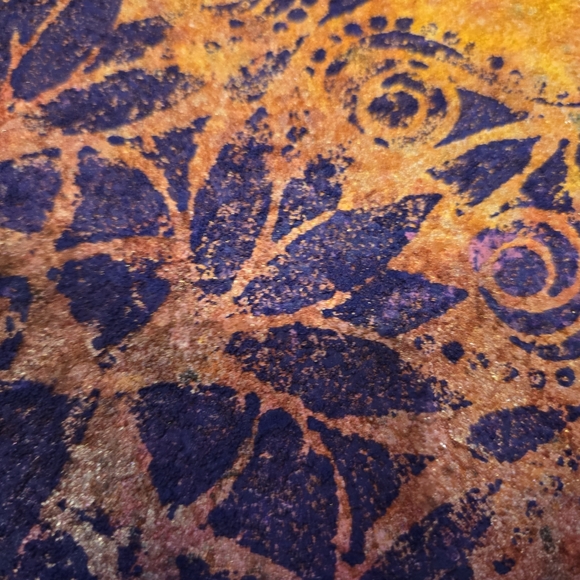 HANDCRAFTED Abstract Rainbow Texture Painting HANDPAINTED HANDMADE Wall Art - Picture 14 of 17